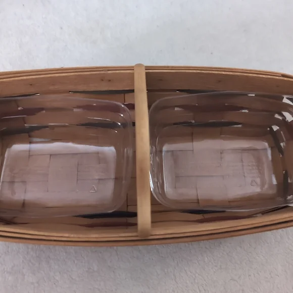 Longaberger 1994 Woven Traditions Bread Basket, Protectors, and Divider! - Picture 7 of 9